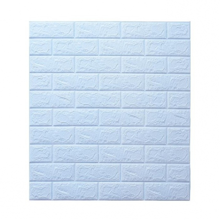 Articole pentru Casa Engros - Set 10 Stickere de Perete, , Autoadezive, 70 x 77 cm, 3.5 mm Grosime, Suprafata Acoperita 5.3 mp, din PVC, Model Caramida, Albastru Deschis