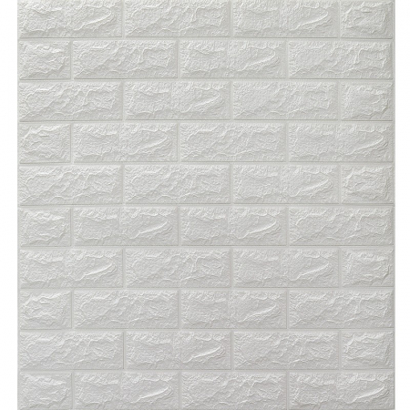 Set 10 Stickere de Perete, , Autoadezive, 70 x 77 cm, 3.5 mm Grosime, Suprafata Acoperita 5.3 mp, din PVC, Model Caramida, Gri [4]
