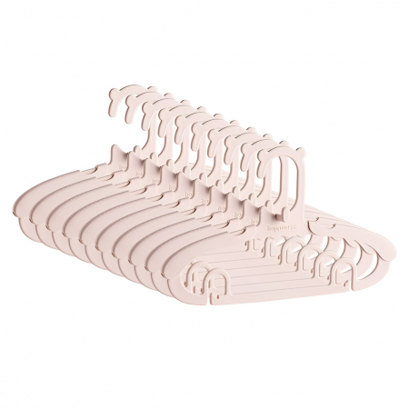 Curatenie, Organizare si Depozitare Engros - Set 10 Umerase pentru Copii, , Potrivite pentru Uscarea si Depozitarea Hainelor de Bebelusi, 28x16.7 cm, Roz