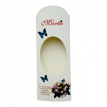 Set 100 Cartoane pentru Martisoare, cu fereastra, 13.5×5cm  [2]