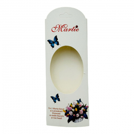 Set 100 Cartoane pentru Martisoare, cu fereastra, 13.5×5cm  [1]