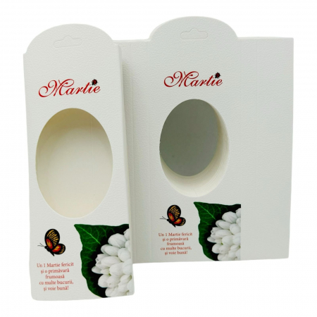 Set 100 Cartoane pentru Martisoare, cu fereastra, 14×5cm,   [3]