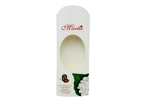 Bacanie Engros - Set 100 Cartoane pentru Martisoare, cu fereastra, 14×5cm,  