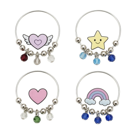 Set 12 Bratari Fashion Jewelry Charmuri Ponei Curcubeu – Jucarie Fetite 3+ [1]