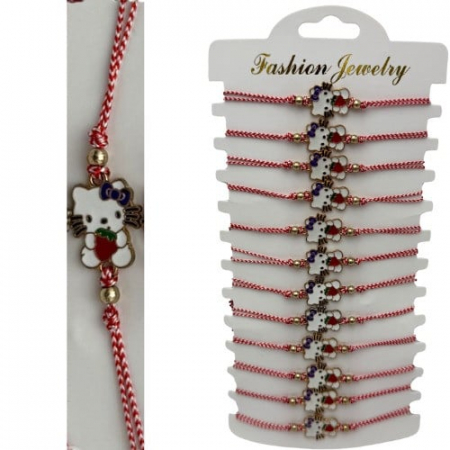 Set 12 Bratari Martisor cu snur reglabil, Pisicuta Adorabila,   [1]