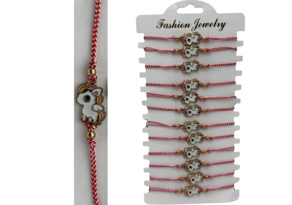 Bacanie Engros - Set 12 Bratari Martisor cu snur reglabil, Ponei Adorabil,  