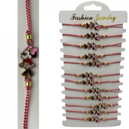 Set 12 Bratari Martisor cu snur reglabil, Soricica Adorabila,   [2]