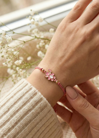 Set 12 bratari Martisor reglabile, Stitch roz, Cadou 1 Martie copii [2]