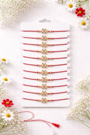 Bratara Martisor - Set 12 bratari Martisor reglabile, Trifoi cu cristale, Cadou 1 Martie