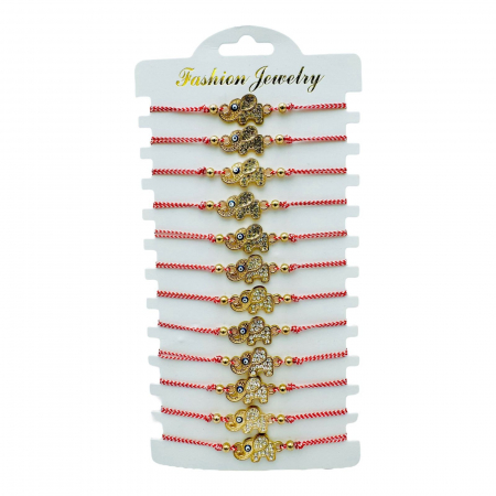 Set 12 Bratari reglabile Martisor, Elefant Norocos, model 2025,   [2]
