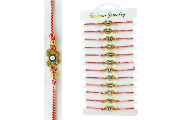 Bacanie Engros - Set 12 Bratari reglabile Martisor, Fluturas cu Talisman Norocos, model 2025,  