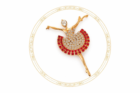 Accesorii Confectionare Martisoare - Set 12 brose Martisor, 5 cm, Balerina, Cadou 1 Martie