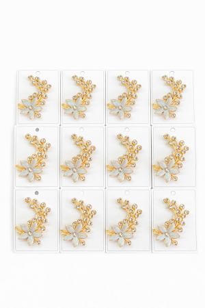 Set 12 Brose Martisor, 5 cm, Floare cu cristale, Cadou 1 Martie [1]