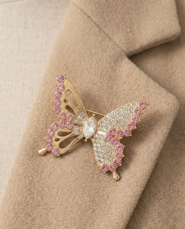 Set 12 brose Martisor, 5 cm, Fluture cu cristale, Cadou 1 Martie [2]