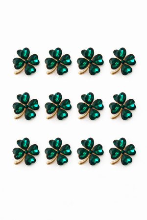 Set 12 brose Martisor, 5 cm, Trifoi norocos, Cadou 1 Martie [1]