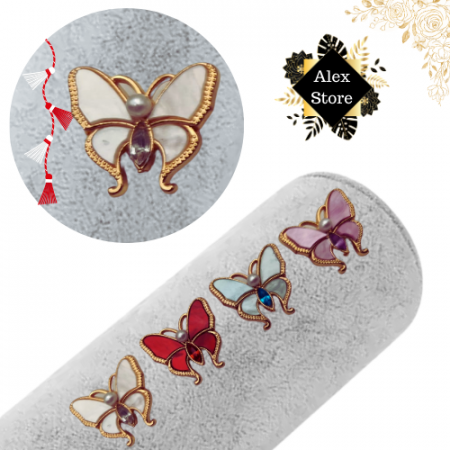 Set 12 brose Martisor, Fluturi dragalasi viu colorati, editie 2025  [3]