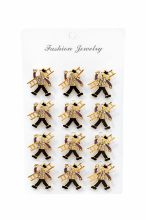 Accesorii Confectionare Martisoare - Set 12 brose Martisor pe carton prezentare, 17x10 cm, Cadou 1 Martie, Cosar cu scara