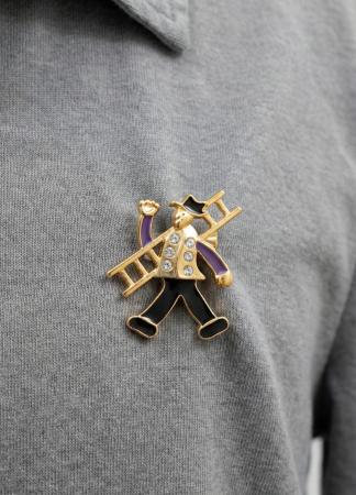 Set 12 brose Martisor pe carton prezentare, 17x10 cm, Cadou 1 Martie, Cosar cu scara [2]