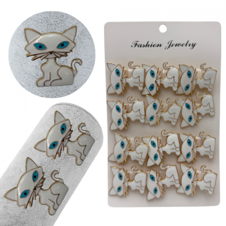 Set 12 brose Martisor, Pisicuta dragalasa alba, editie 2025  [1]