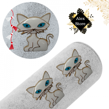 Set 12 brose Martisor, Pisicuta dragalasa alba, editie 2025  [3]