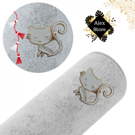 Set 12 brose Martisor, Pisicuta dragalasa alba, editie 2025  [3]