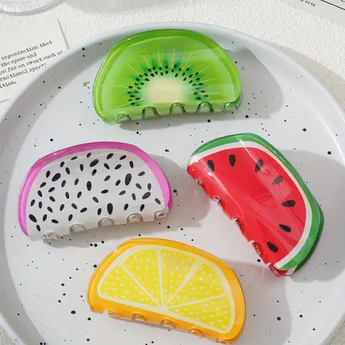 Set 12 Cleme Par 9cm Model Felii Fructe Colorate – Accesorii Fashion Vara [1]