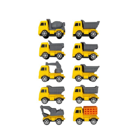 Set 12 Masinute Constructii Pull-Back Super Power – Mini Utilaje Jucarie Educativa Copii 3+ [1]