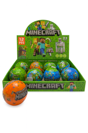 Jucarii surpriza - Set 12 Surprise Ball – Bile Surpriza Tematice Pixelate – 3+