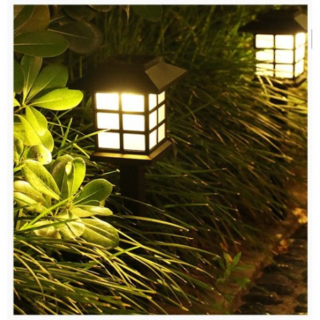 Set 2 Lampa solara Led pentru gradina, Tip felinar, , Alb cald [8]