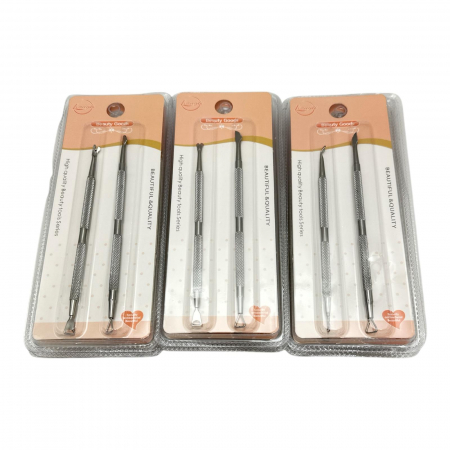 Set 2 ustensile manichiura inox, argintiu – Precizie si eleganta pentru unghii impecabile,  [1]