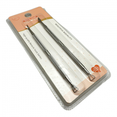 Set 2 ustensile manichiura inox, argintiu – Precizie si eleganta pentru unghii impecabile,  [2]
