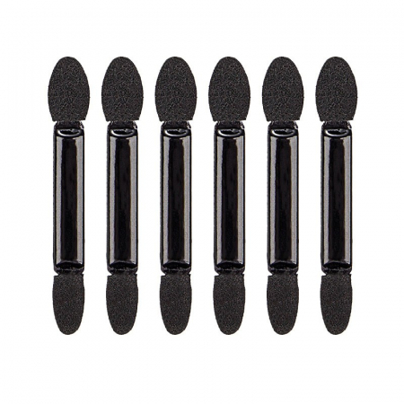 Ingrijire personala si cosmetice Engros - Set 20 de Aplicatoare Machiaj, , 2 Capete, 6.2 cm, din Poliuretan si Burete, Negru