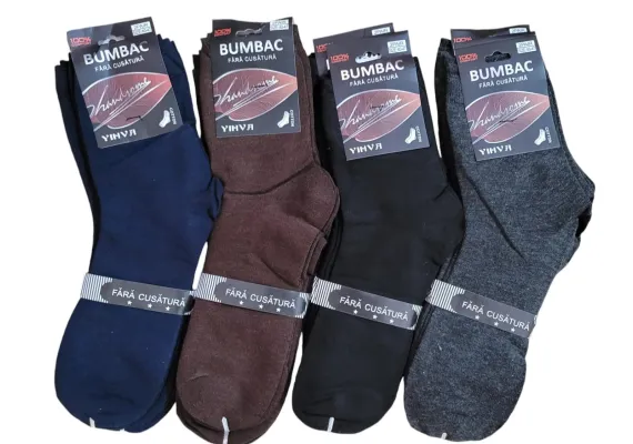 Set 20 perechi de sosete lungi pentru barbati, culori combinate, fara cusatura,  [0]