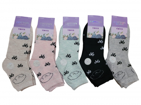 Set 20 perechi de sosete lungi pentru dama, model cu fundita, culori combinate,  [1]