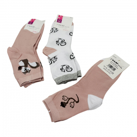 Set 20 perechi de sosete lungi pentru dama, model cu veverite, diverse culori,  [2]