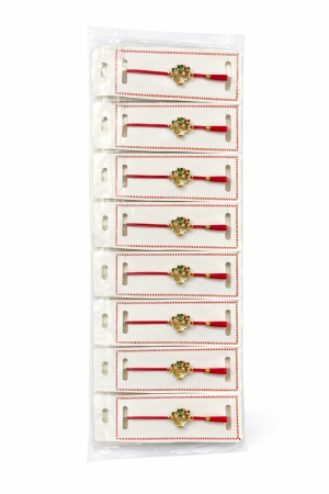 Set 24 bratari martisor 12x3 cm snur rosu cu charm cos festiv, cadou primavara [3]