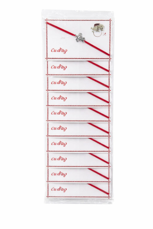 Set 24 bratari martisor 8x5 cm snur rosu cu charm broasca testoasa, cadou primavara [1]