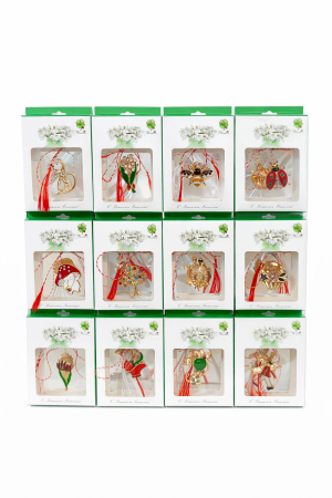 Set 24 Brose Martisor, 8x6 cm, modele mixte, Cadou 1 Martie Femei, Ambalate individual [1]
