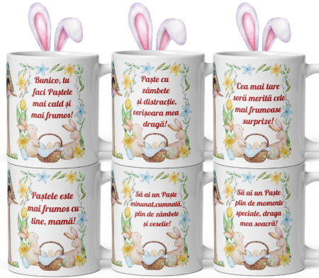 Set 24 Căni Personalizate Mix – Cadou Special de Paște pentru Femei – 330 ml  [1]