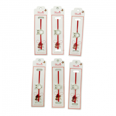 Set 24 de Bratari Martisor, Bufnita Inteleapta, snur rosu elastic, model 2025,   [2]