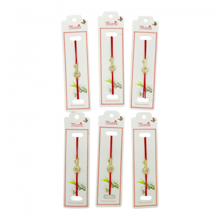 Set 24 de Bratari Martisor, Cheia Succesului, snur rosu elastic, model 2025,   [2]