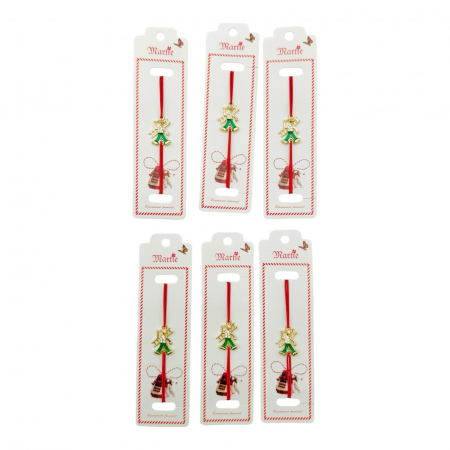 Set 24 de Bratari Martisor, Cosar Norocos, snur rosu elastic, model 2025,   [2]