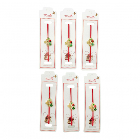 Set 24 de Bratari Martisor, Cosulet cu Flori, snur rosu elastic, model 2025,   [2]