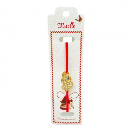 Set 24 de Bratari Martisor, Elefantel Norocos, snur rosu elastic, model 2025,   [2]