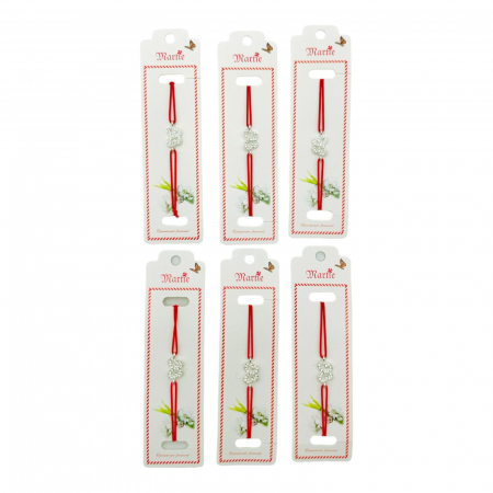Set 24 de Bratari Martisor, Fluturas Dragut, snur rosu elastic, model 2025,   [2]