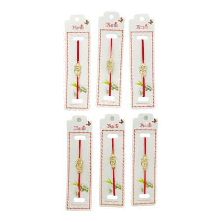 Set 24 de Bratari Martisor, Forever Love, snur rosu elastic, model 2025,   [2]
