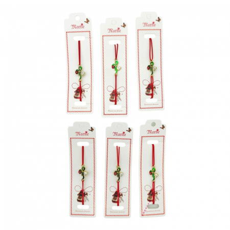 Set 24 de Bratari Martisor, Ghiocel Norocos, snur rosu elastic, model 2025,   [2]