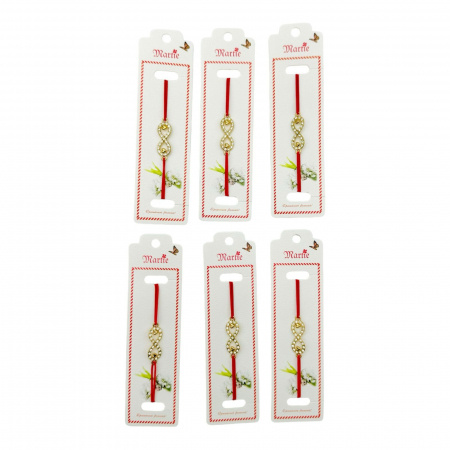 Set 24 de Bratari Martisor, Infinity Love, snur rosu elastic, model 2025,   [2]