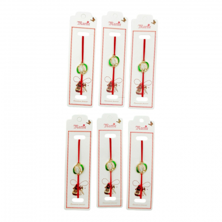 Set 24 de Bratari Martisor, Innocence Flower, snur rosu elastic, model 2025,   [2]