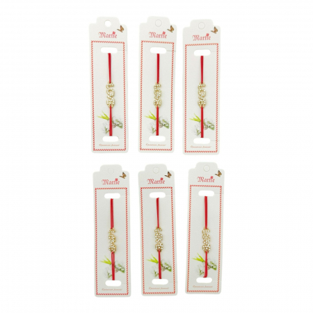 Set 24 de Bratari Martisor, LOVE, snur rosu elastic, model 2025,   [2]